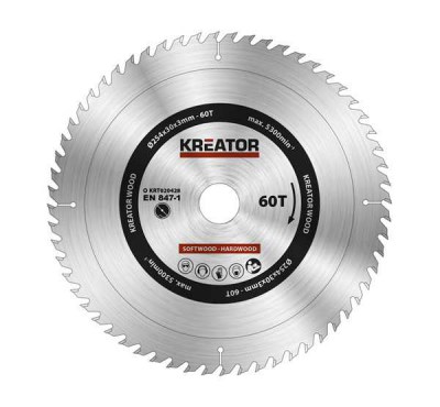 Kreator KRT020428 körfűrészlap 254 mm 60 fog fa